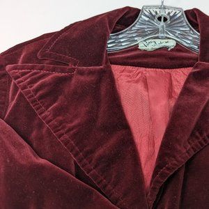 Fantastic Vintage Patty Woodard Velvet Jacket in Maroon